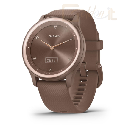Okosóra Garmin Vivomove Sport Cocoa Case and Silicone Band with Peach Gold Accents - 010-02566-02