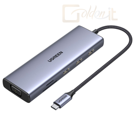 Notebook kiegészitők UGREEN USB-C 9-in-1 Hub with 4K HDMI Grey - CM498