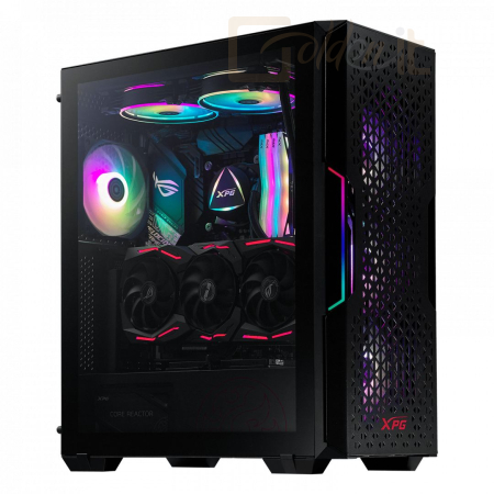 Ház A-Data XPG Starker Air ARGB Tempered Glass Black - STARKERAIR-BKCWW
