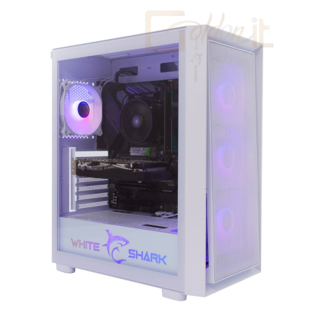 Ház White Shark Warhead 3 Tempered Glass White - GCC-2401W