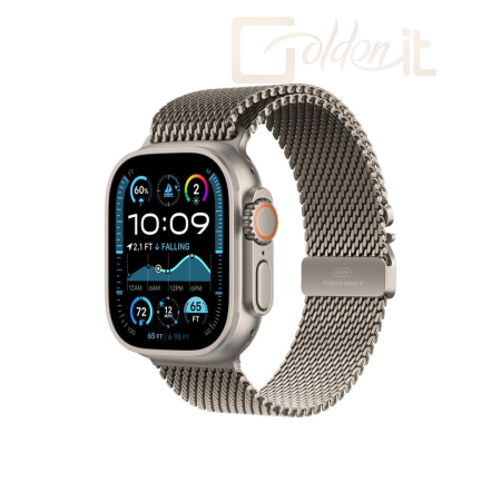 Okosóra Apple Watch Ultra 2 v2 Cellular 49mm Natural Titanium Case with Natural Titanium Milanese Loop L - MX5T3