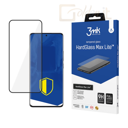 Okostelefon kiegészítő 3mk HardGlass Max Lite edzett üvegfólia 9H Fekete Xiaomi 13 Pro - W-3HGMxLB-Xi13Pr17