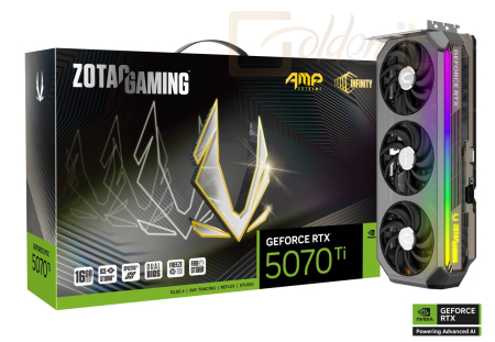 Videókártya Zotac RTX5070 Ti 16GB DDR7 AMP Extreme Infinity - ZT-B50710B-10P
