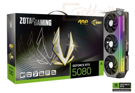 Videókártya Zotac RTX5080 16GB DDR7 AMP Extreme Infinity - ZT-B50800B-10P
