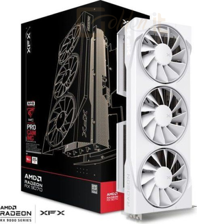 Videókártya XFX RX9070 16GB DDR6 Tripple Fan Gaming Edition White OC - 97SWFB3W9