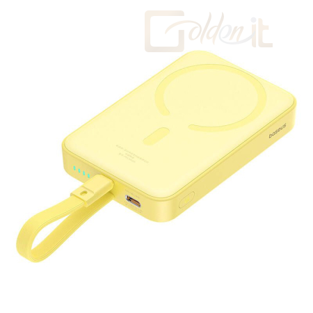 Powerbank vésztöltők Baseus Magnetic Mini 10000mAh PowerBank Yellow - P10022109Y23-00