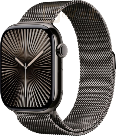 Okosóra Apple Watch S10 Cellular 46mm Slate Titanium Case with Slate Milanese Loop M/L - MWYW3