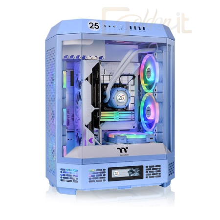 Ház Thermaltake The Tower 600 Mid Tower Chassis Hydrangea Blue - CA-1Z1-00MFWN-00