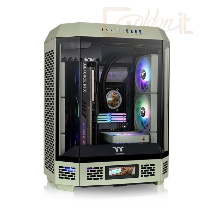 Ház Thermaltake The Tower 600 Mid Tower Chassis Matcha Green - CA-1Z1-00MEWN-00