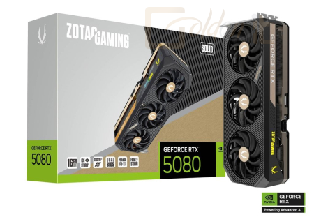 Videókártya Zotac RTX5080 16GB DDR7 Solid - ZT-B50800D-10P