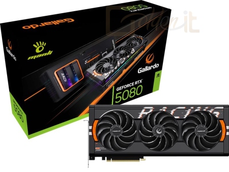Videókártya Manli GeForce RTX5080 16GB DDR7 Gallardo OC - N76250800M36281