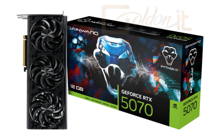 Videókártya Gainward GeForce RTX5070 12GB DDR7 Python III - NE75070019K9-GB2050T