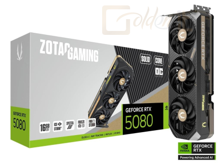 Videókártya Zotac RTX5080 16GB DDR7 Solid Corce OC - ZT-B50800J2-10P