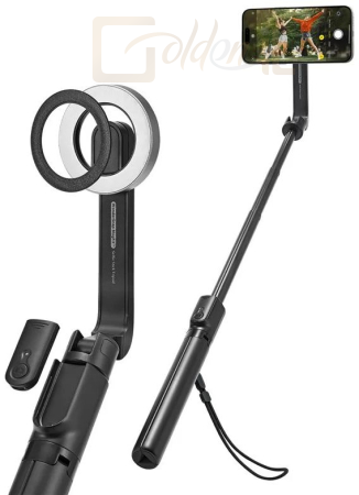 Okostelefon kiegészítő Spigen MagSafe Tripod Selfie Stick longer Version Black - AMP07659