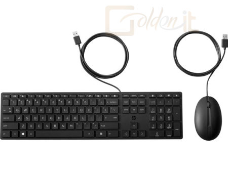 Billentyűzet HP 320MK Wired Keyboard and Mouse Black US - 9SR36AA#ABB
