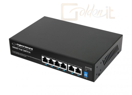 Hálózati eszközök Esperanza ENS107 Goliath 4 PoE + 2 UPLINK PORT Ethernet Switch - ENS107
