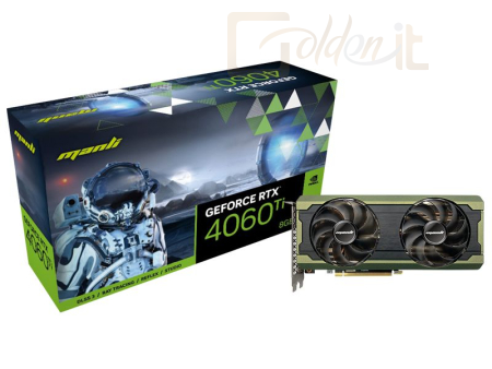 Videókártya Manli GeForce RTX4060 Ti 16GB DDR6 - N719406TIM25810