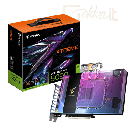 Videókártya Gigabyte RTX5090 AORUS XTREME WATERFORCE WB 32G - GV-N5090AORUSX WB-32GD