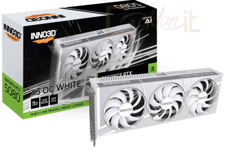 Videókártya Inno3D GeForce RTX5080 16GB GDDR7 X3 OC White - N50803-16D7X-17605211