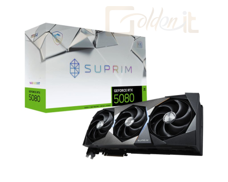 Videókártya Msi RTX5080 16G SUPRIM SOC - RTX 5080 16G SUPRIM SOC