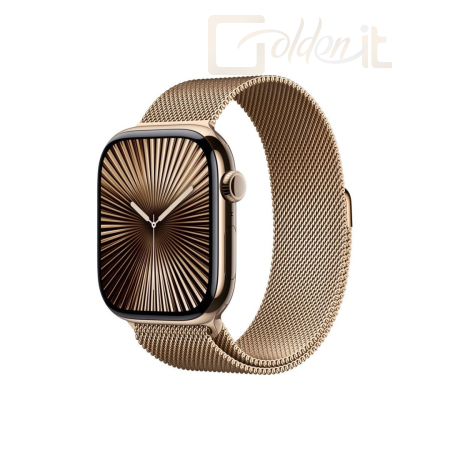 Okosóra Apple Watch S10 Cellular 46mm Gold Titanium Case with Gold Milanese Loop M/L - MX003