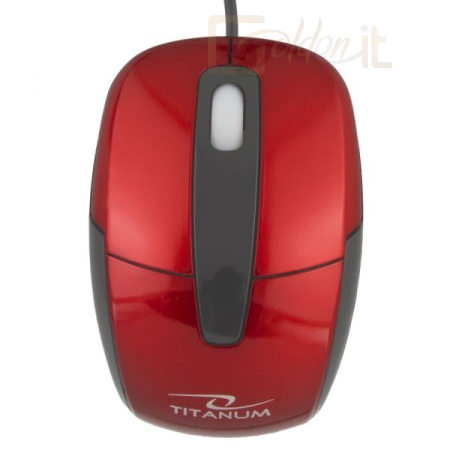 Egér Titanium TM108R Barracuda Wired Mouse Red - TM108R
