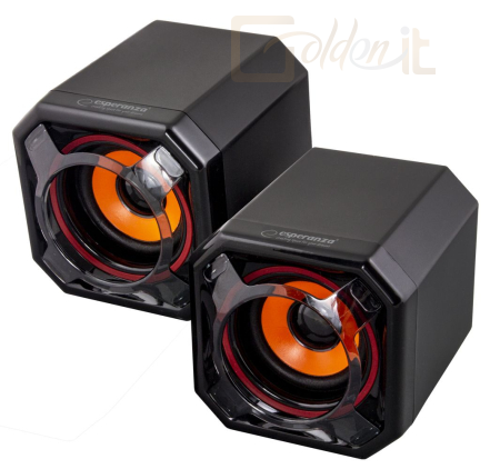 Hangfal Esperanza Timba USB Stereo Speakers Black/Orange - EP142