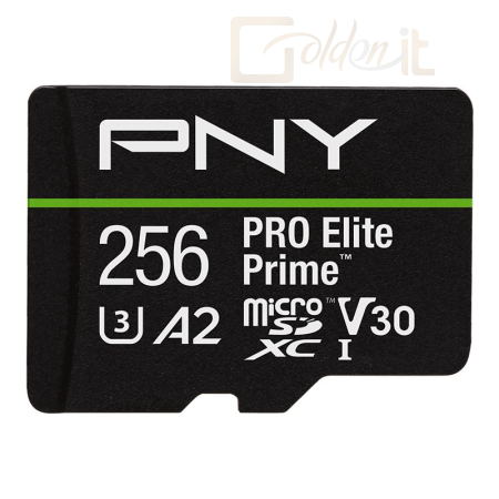 USB Ram Drive PNY 256GB microSDXC Pro Elite Prime Class 10 U3 V30 A2 + adapterrel - P-SDU256V32200PEP-GE