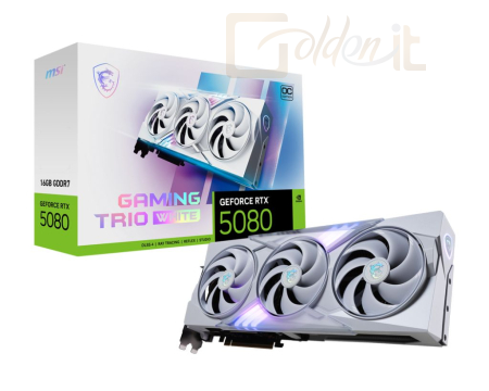 Videókártya Msi RTX5080 16G GAMING TRIO OC WHITE - RTX 5080 16G GAMING TRIO OC WHITE