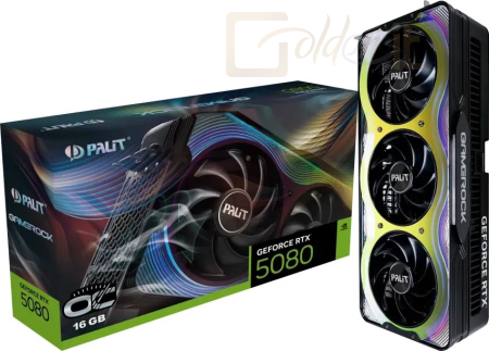 Videókártya Palit GeForce RTX5080 16GB DDR7 GameRock OC - NE75080T19T2-GB2030G