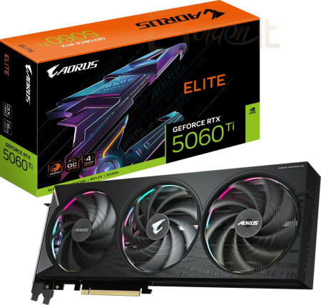 Videókártya Gigabyte RTX5060 TI AORUS ELITE 16G - GV-N506TAORUS E-16GD