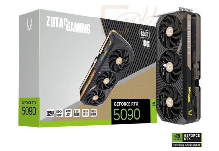 Videókártya Zotac GeForce RTX5090 32GB DDR7 Solid OC - ZT-B50900J-10P