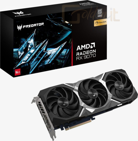 Videókártya Acer RX9070 Predator BiFrost 16GB OC - DP.Z4GWW.P01