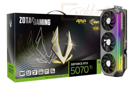 Videókártya Zotac GeForce RTX5070 Ti 16GB DDR7 AMP Extreme Infinity Ultra - ZT-B50710BU-10P