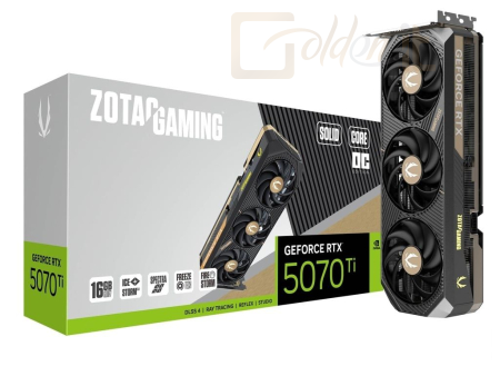 Videókártya Zotac GeForce RTX5070 TI 16GB DDR7 Solid Core OC - ZT-B50710J2-10P