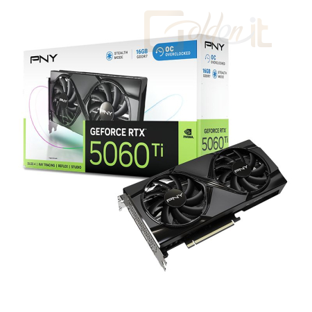 Videókártya PNY GeForce RTX5060 TI 16GB DDR7 OC - VCG5060T16DFXPB1-O