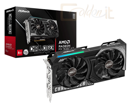 Videókártya ASRock RX9060 XT Challenger 8GB OC - RX9060XT CL 8GO