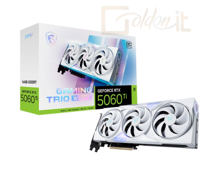 Videókártya Msi RTX5060 TI 16G GAMING TRIO OC WHITE - V535-025R