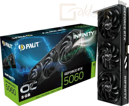 Videókártya Palit GeForce RTX5060 8GB DDR7 Infinity 3 OC - NE75060T19P1-GB2063S