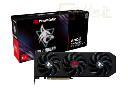 Videókártya PowerColor RX9060 XT 8GB DDR6 Hellhound - RX9060XT 8G-L/OC