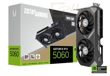 Videókártya Zotac GeForce RTX5060 8GB DDR7 Twin Edge OC - ZT-B50600H-10M