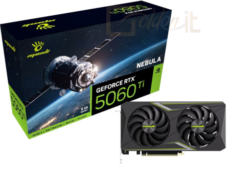 Videókártya Manli GeForce RTX5060 Ti 8GB DDR7 Nebula OC - N777506TIM26500