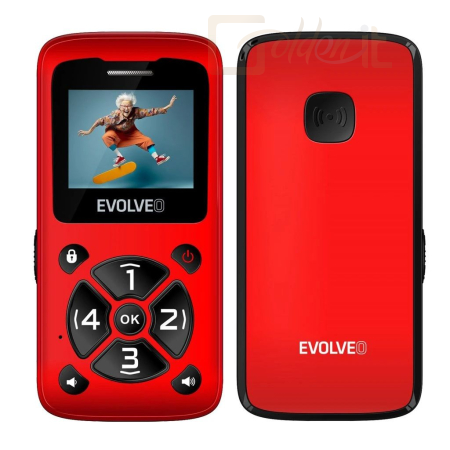 Mobil készülékek Evolveo EasyPhone ID EP-400 Red - SGM EP-400-IDR