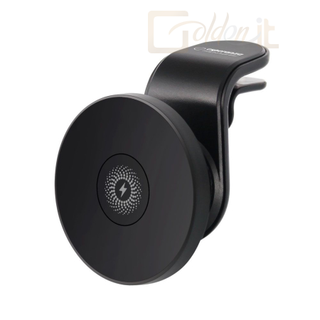 Okostelefon kiegészítő Esperanza EMH146 Hoop magnetic holder with a wireless charger Black - EMH146
