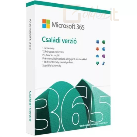 Office Microsoft Office 365 Family EuroZone 6 Felhasználó 1 Év HUN BOX FY25H2 - EP2-32372
