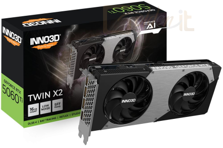 Videókártya Inno3D GeForce RTX5060 Ti 16GB DDR7 Twin X2 - N506T2-16D7-191073N