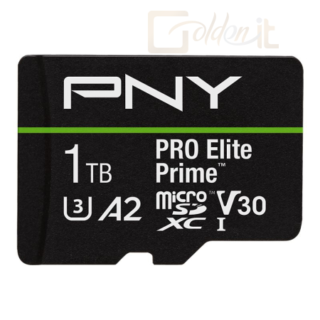 USB Ram Drive PNY 1TB microSDXC Pro Elite Prime Class 10 U3 V30 A2 + adapterrel - P-SDU1TBV32200PEP-GE