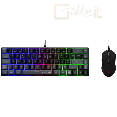 Billentyűzet The G-Lab Keyz Hydrogen Keyboard Combo Black HU - COMBO-HYDRO-B/HU