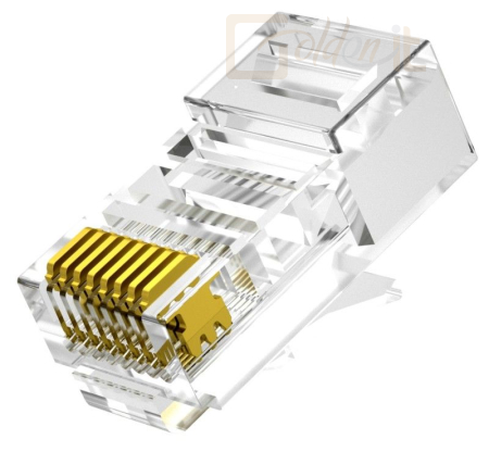 Hálózati eszközök Nestron UTP RJ45 csatlakozó; Cat5e; fali és patch kábelekhez; 100 db/csomag - NPN-RJ45-1C5U-PC100