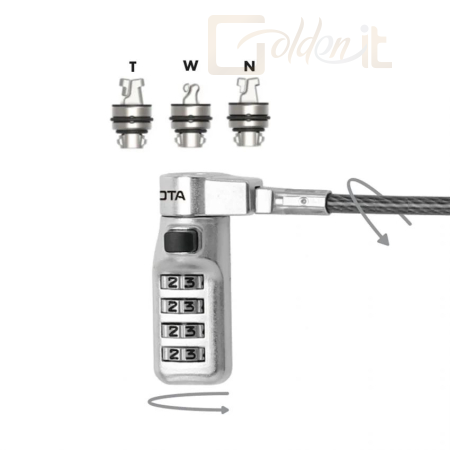 Notebook kiegészitők Dicota Laptop Lock Combination Universal Preset Code - D31717